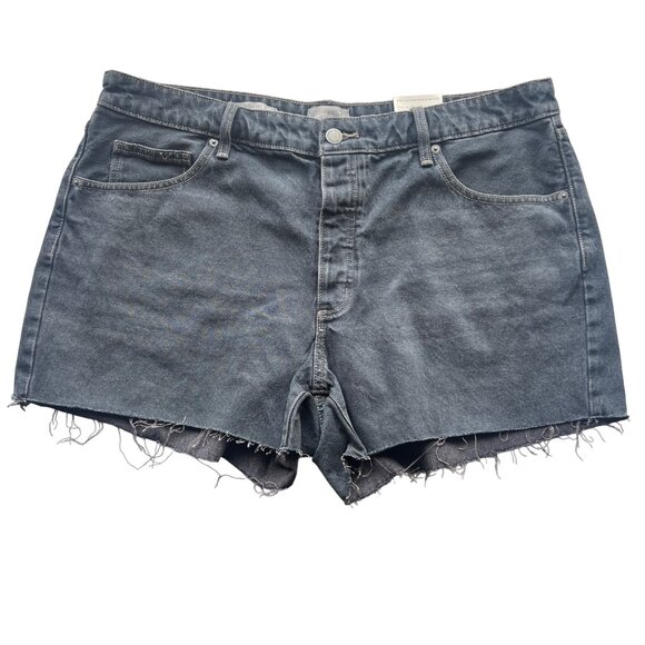 Universal Thread High-Waist Distressed Denim Shorts Button-Fly Closure Size 17 - Picture 1 of 10